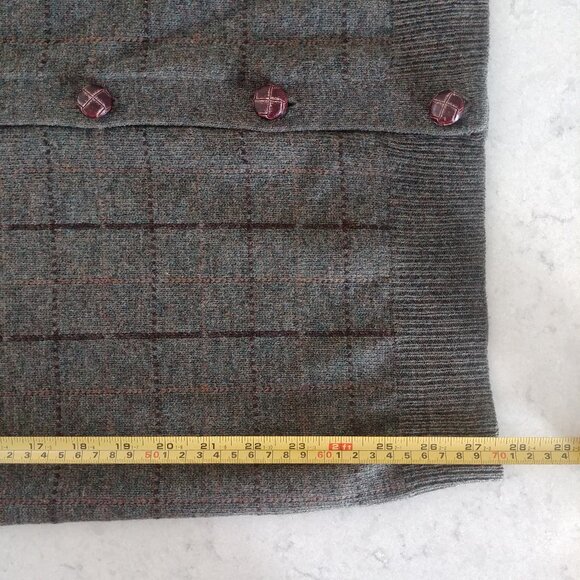 Vintage St Michael Men lambswool pure new wool cardigan sweater Small green - Picture 10 of 16